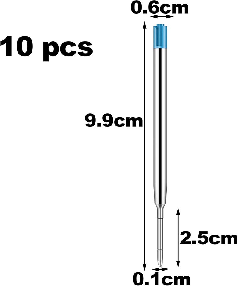 RUN FENG Pack of 10 Replaceable Ballpoint Pen Refills, G2 Gel Ink Refills,1mm Medium Point,Twist Pen Refill,Ball Point Pen Refills,Ink Refills for Pens,Blue Ink Refills - Image 2
